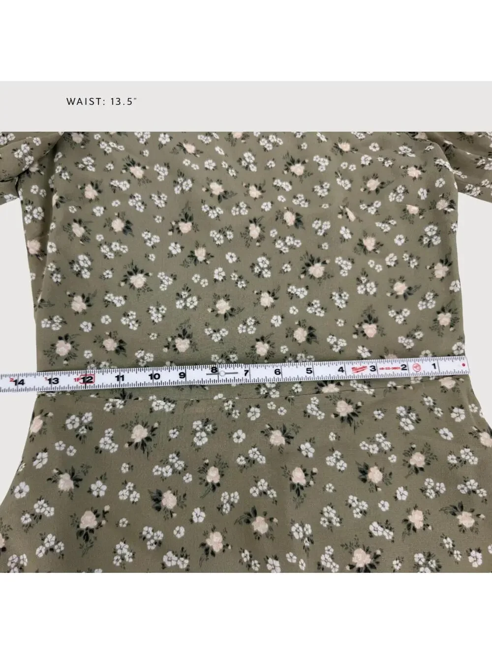 Reformation Doutzen Floral Mini Dress Sage Size 6